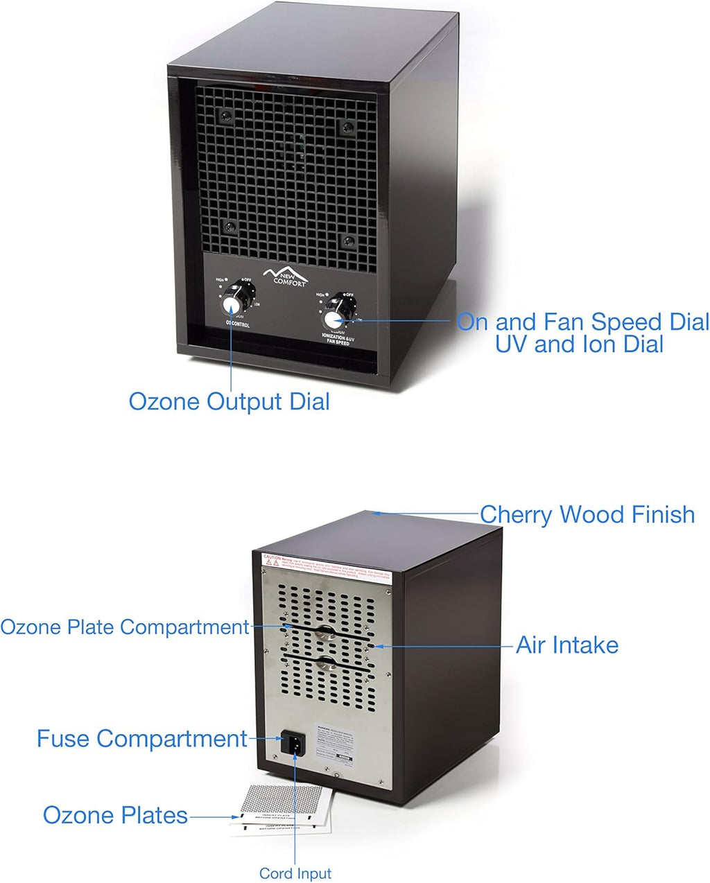Black Commercial Ozone Generator and Ionizer A1284
