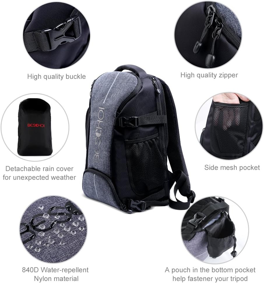 Waterproof Camera Backpack with Rain Cover O2187