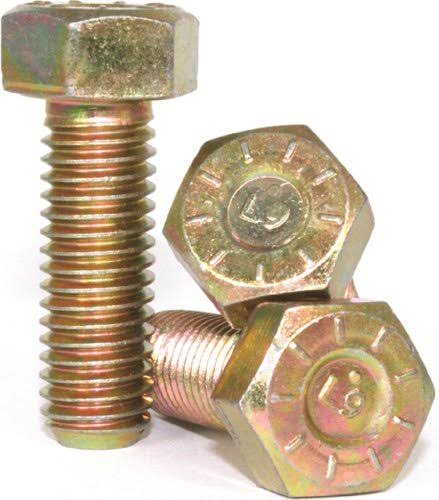 3/8-24 x 1 3/4 L9 Hex Cap Screw Yellow Zinc Plated (100) G20426