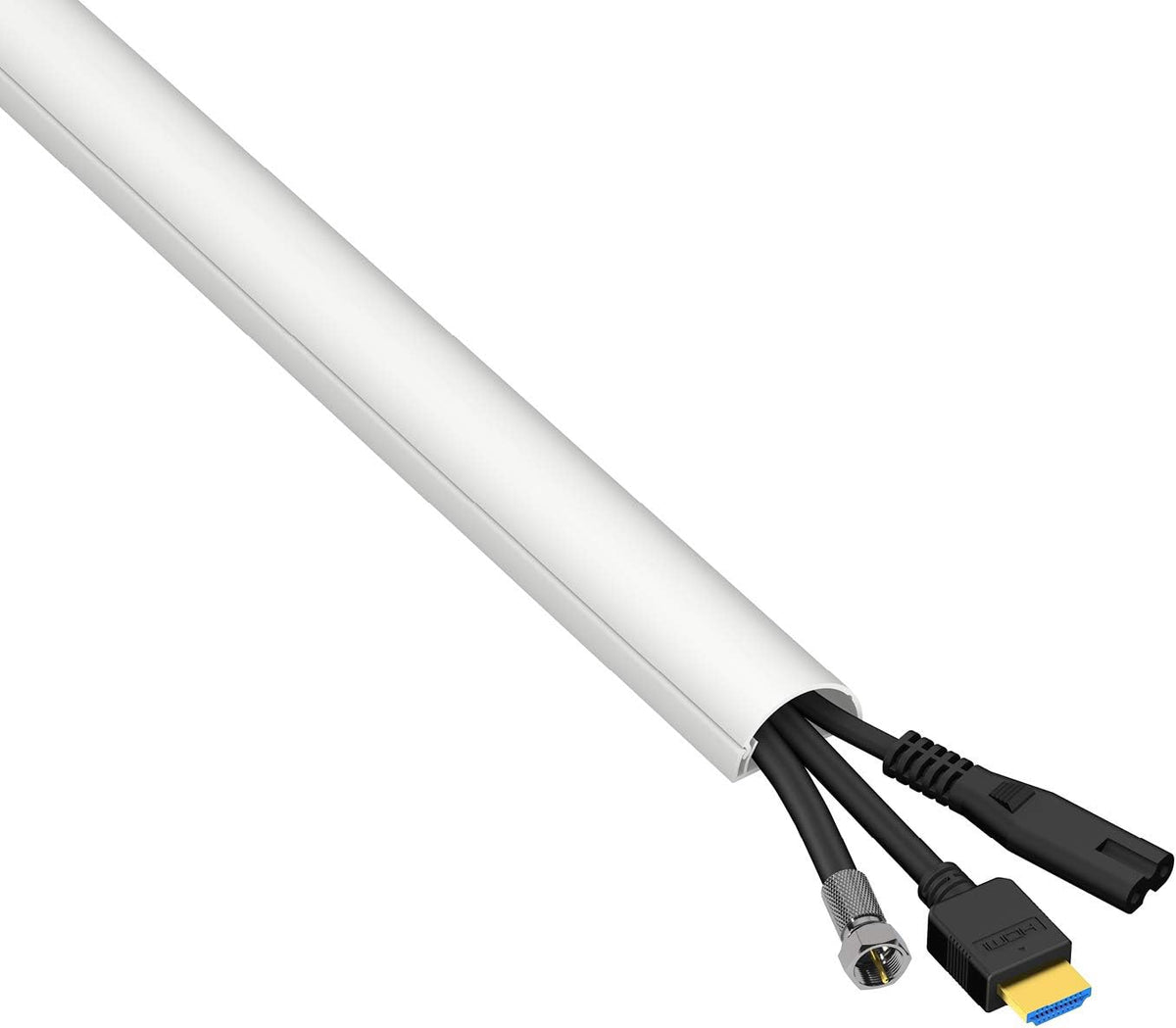 White 39 Inch Paintable Cable Raceway Cord Cover, Pack of 8 A9928