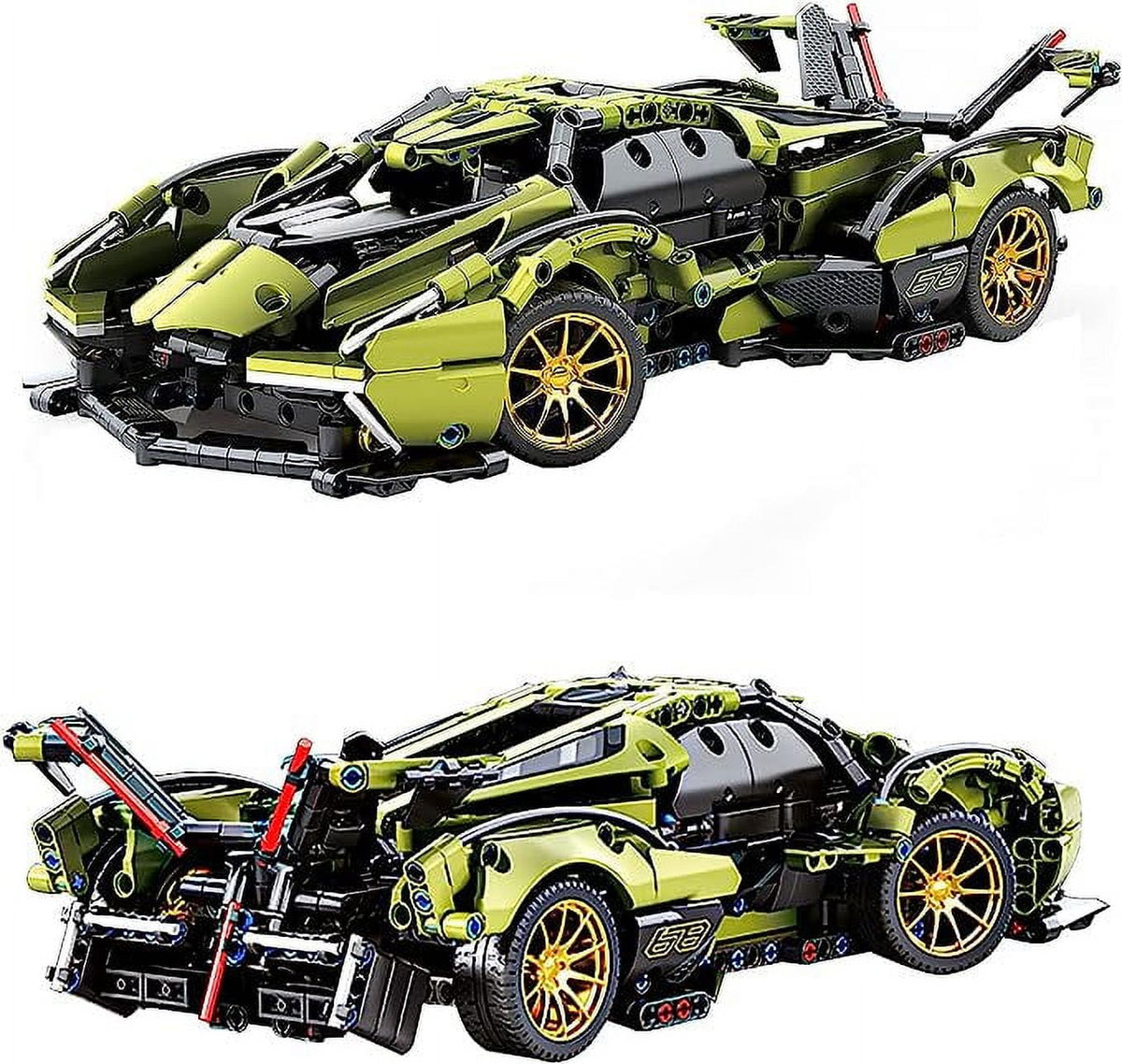 1:14 Scale MOC Building Blocks Car Model Toys, 1239 Pieces L453813