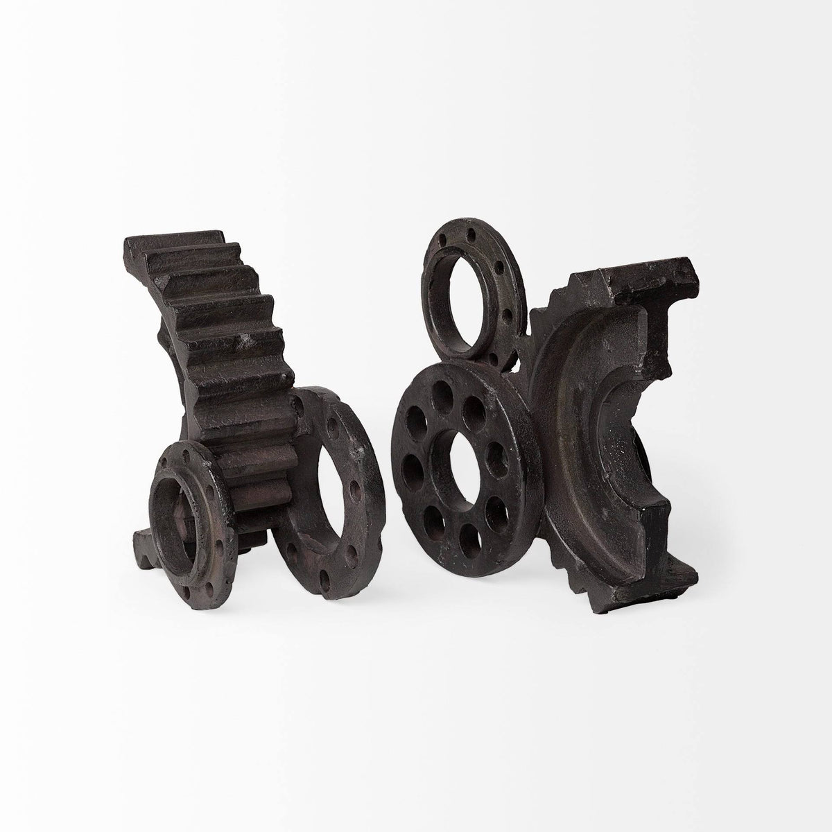 Black Matte Industrial Resin Bookend K17336
