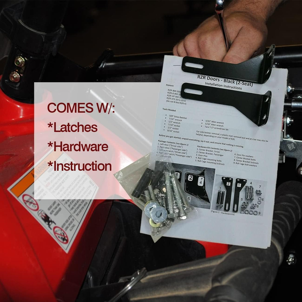 Dual Stage Metal UTV Doors 2PCS (Black) R199