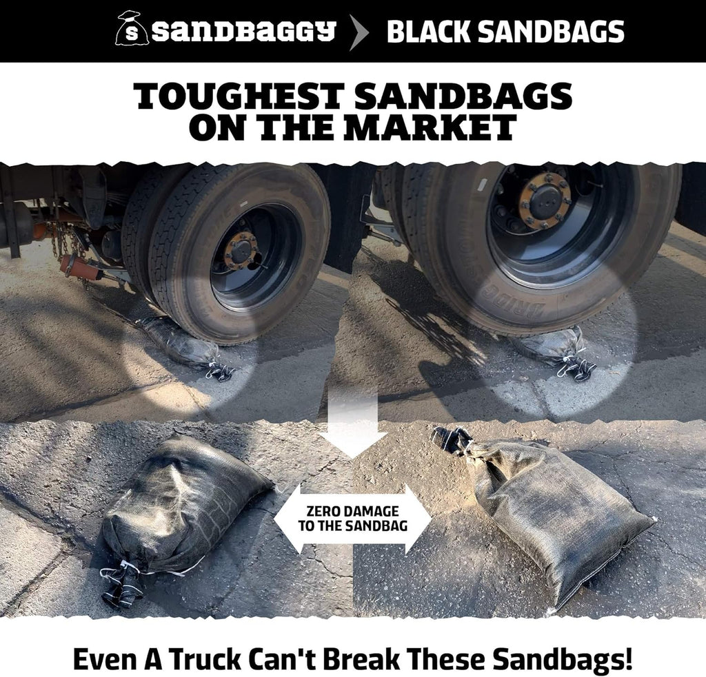 Black Empty Poly Sandbags 14 Inch x 26 Inch 1000 Bags H325