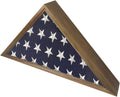 Military Flag Display Case for 5 x 9.5 American Flag - Paulownia Wood M61463