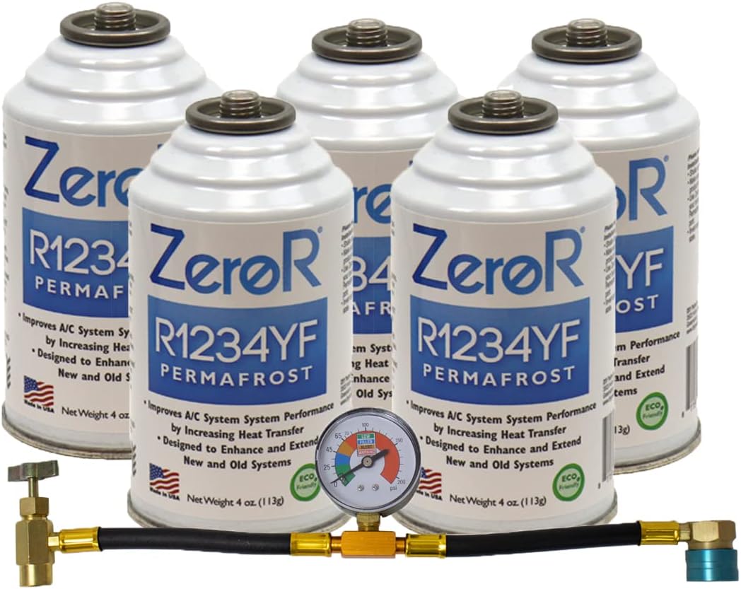 R1234YF AC Performance Booster 5 Can with Tap and Gauge V350832