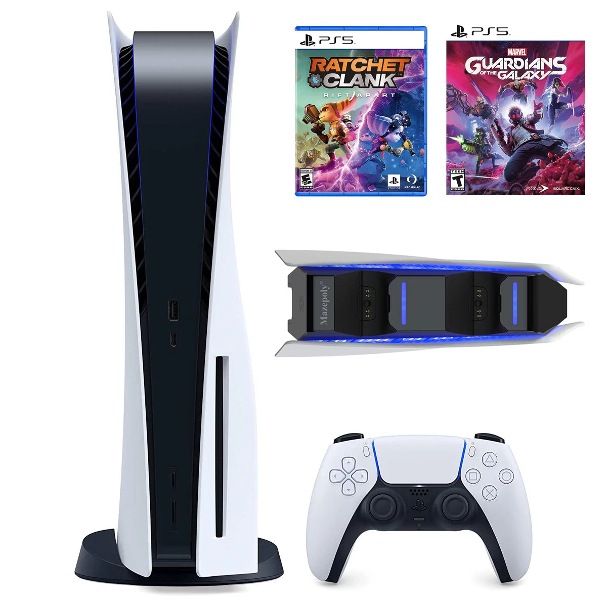 825GB Disc Console with Wireless Controller and Dual Charger Dock V12151