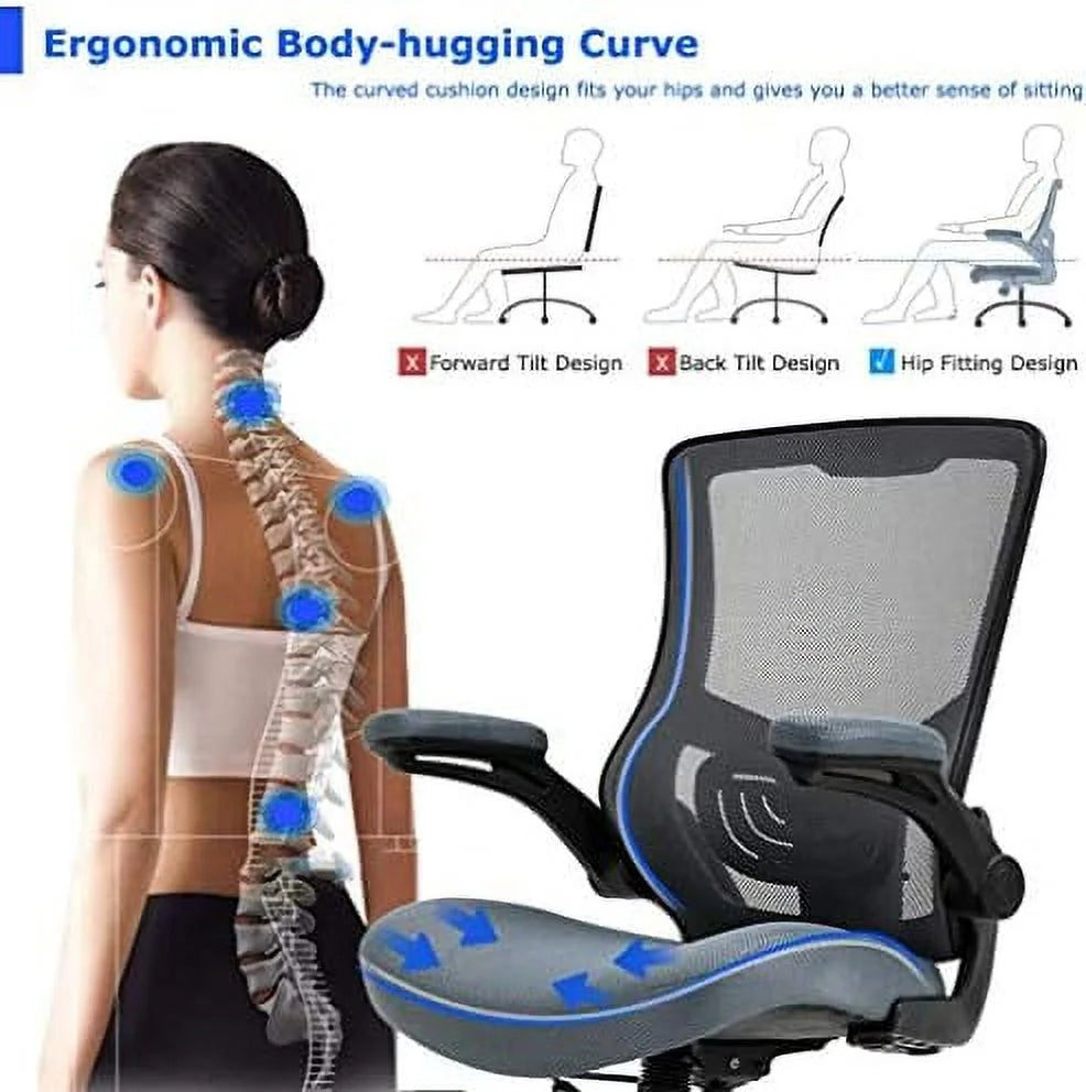 Black Mesh Ergonomic Office Chair with Lumbar Support M88115