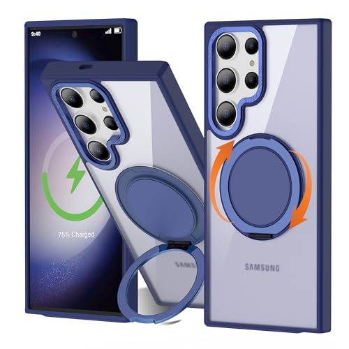 Purple Magnetic Kickstand Phone Case for Samsung Galaxy S22/S23 Ultra V624676