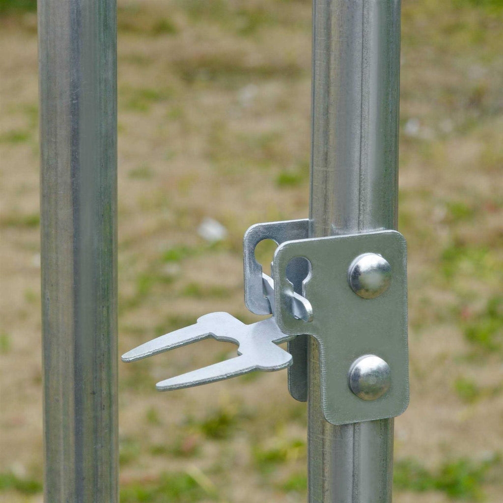 Metal Chicken Coop Walk-in Enclosure with Cover U372