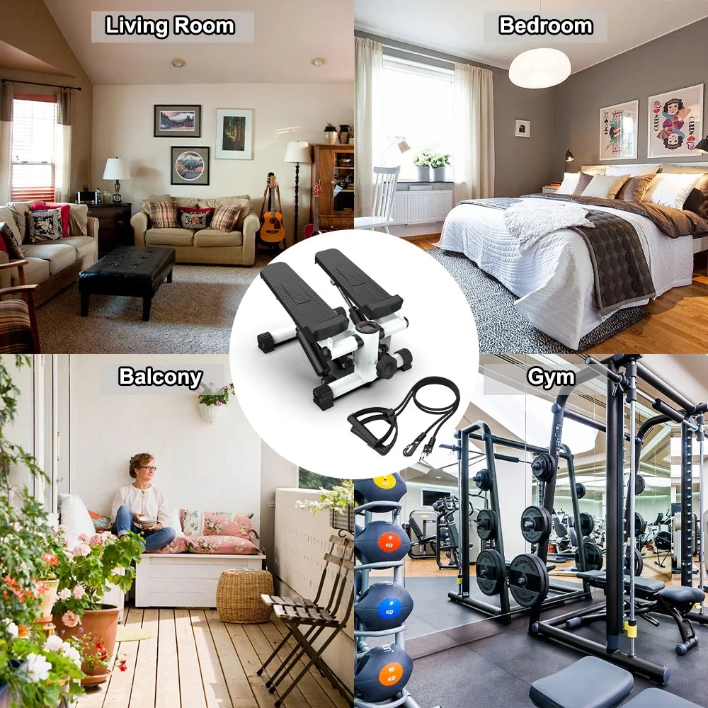 Mini Stepper with Resistance Bands and LCD Monitor U321