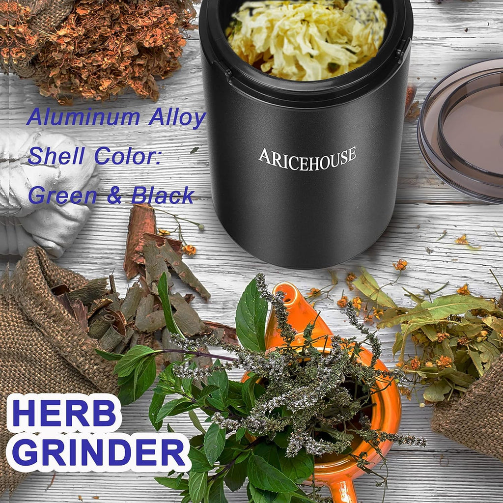 Black Electric Herb Grinder with Stainless Steel Blade, Pack of 2 L23343