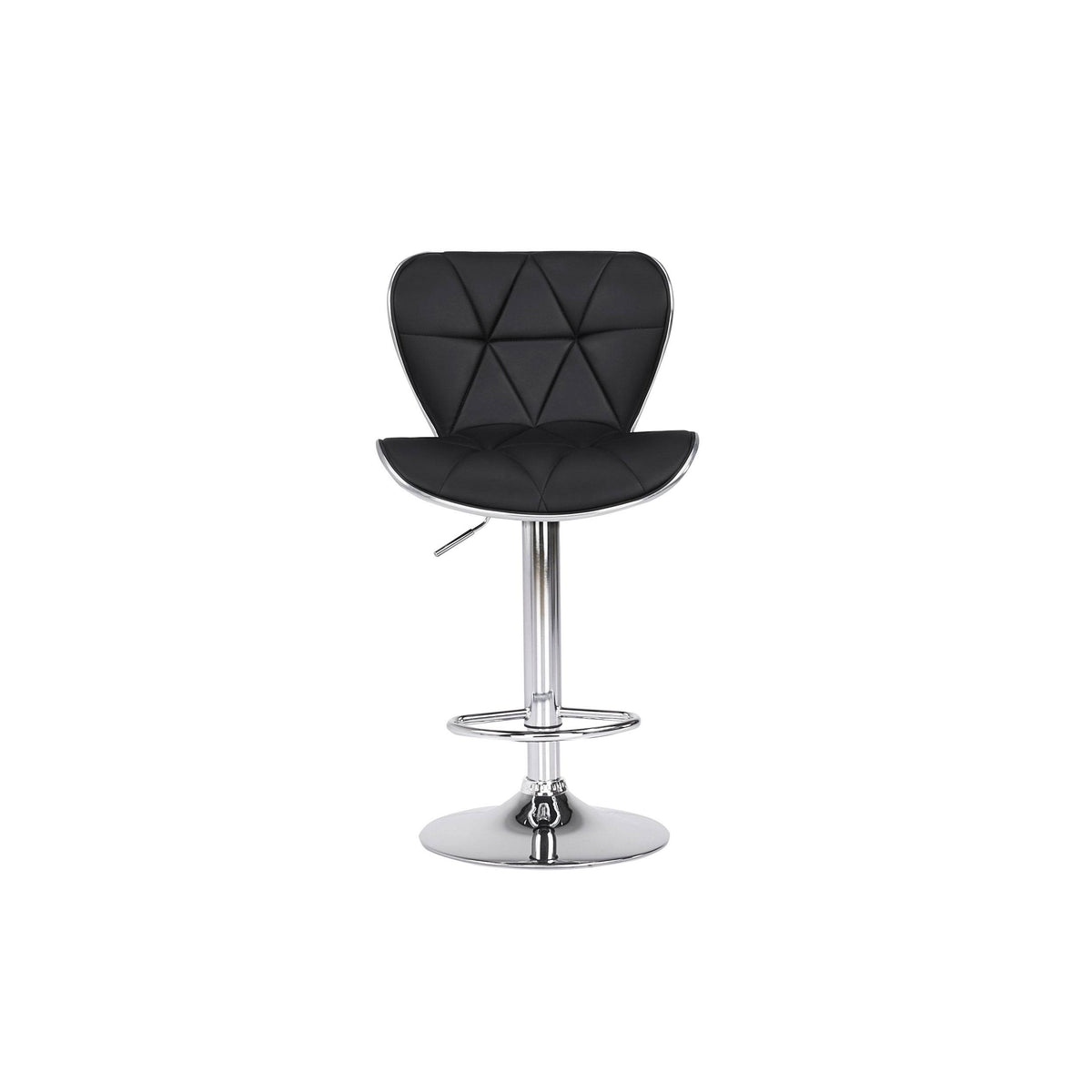 Faux Leather Adjustable Counter/Bar Stool Set of 2 White O659