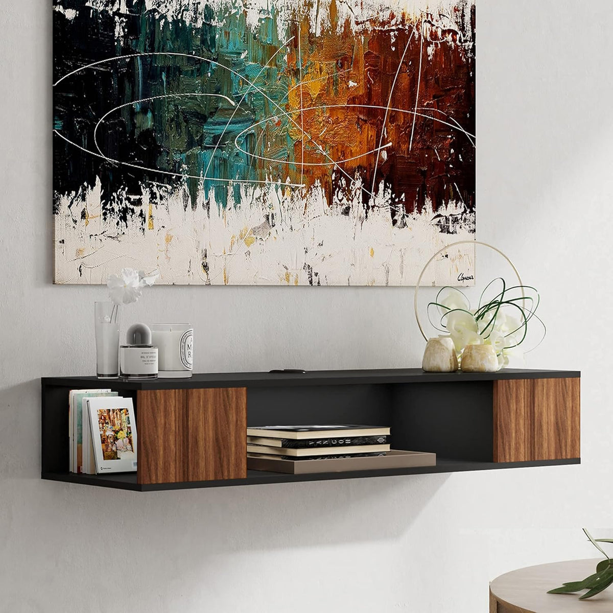 White Floating Wall Mounted TV Stand Z27222