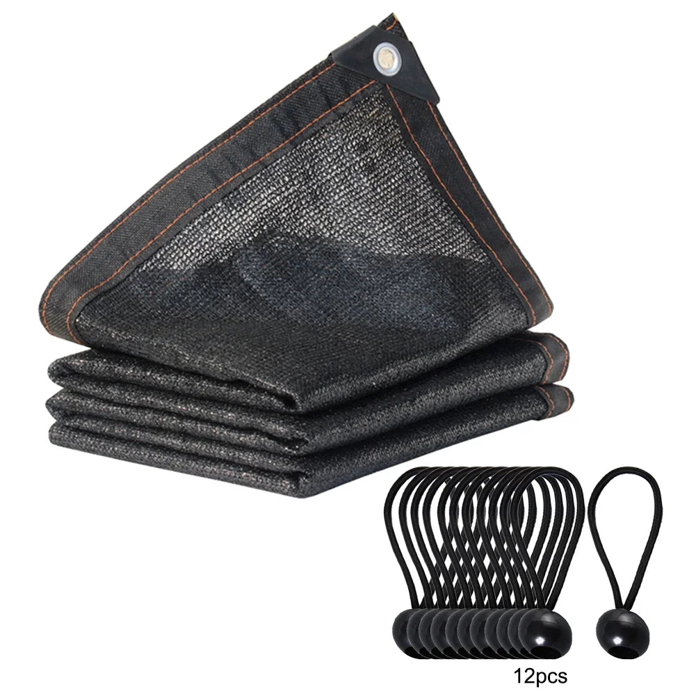 Black UV Resistant Garden Shade Mesh Tarp L505