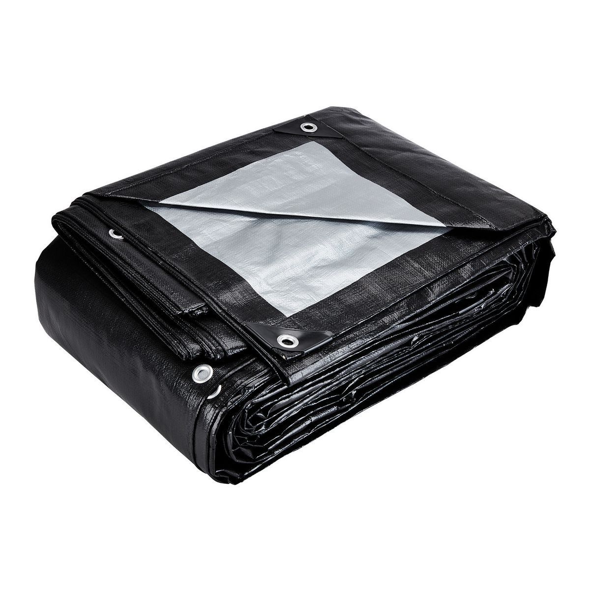 20 ft. x 30 ft. Silver and Black Weather-Resistant Tarp B93195