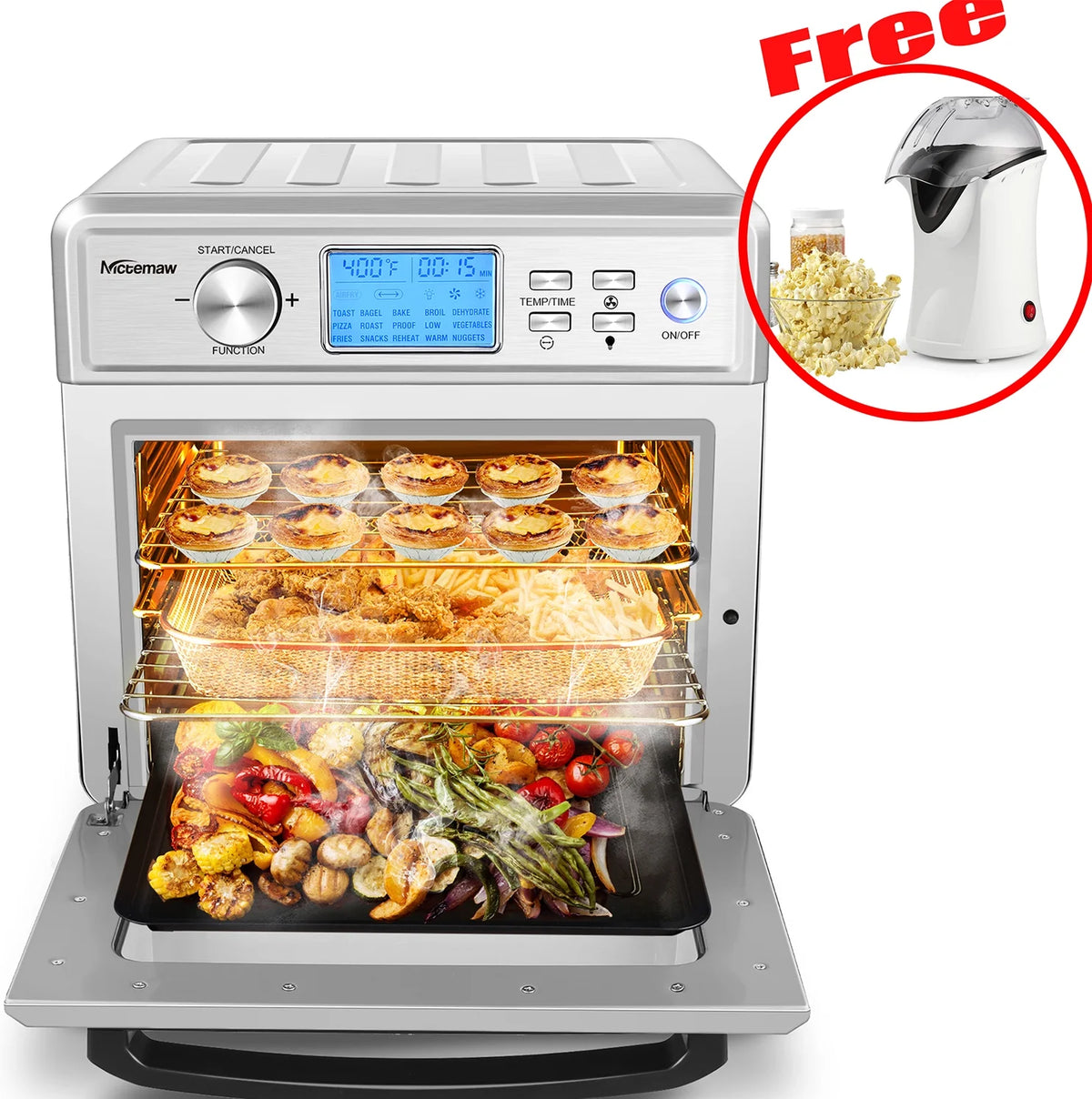 16 in 1 24.5QT Stainless Steel Air Fryer Oven D2952