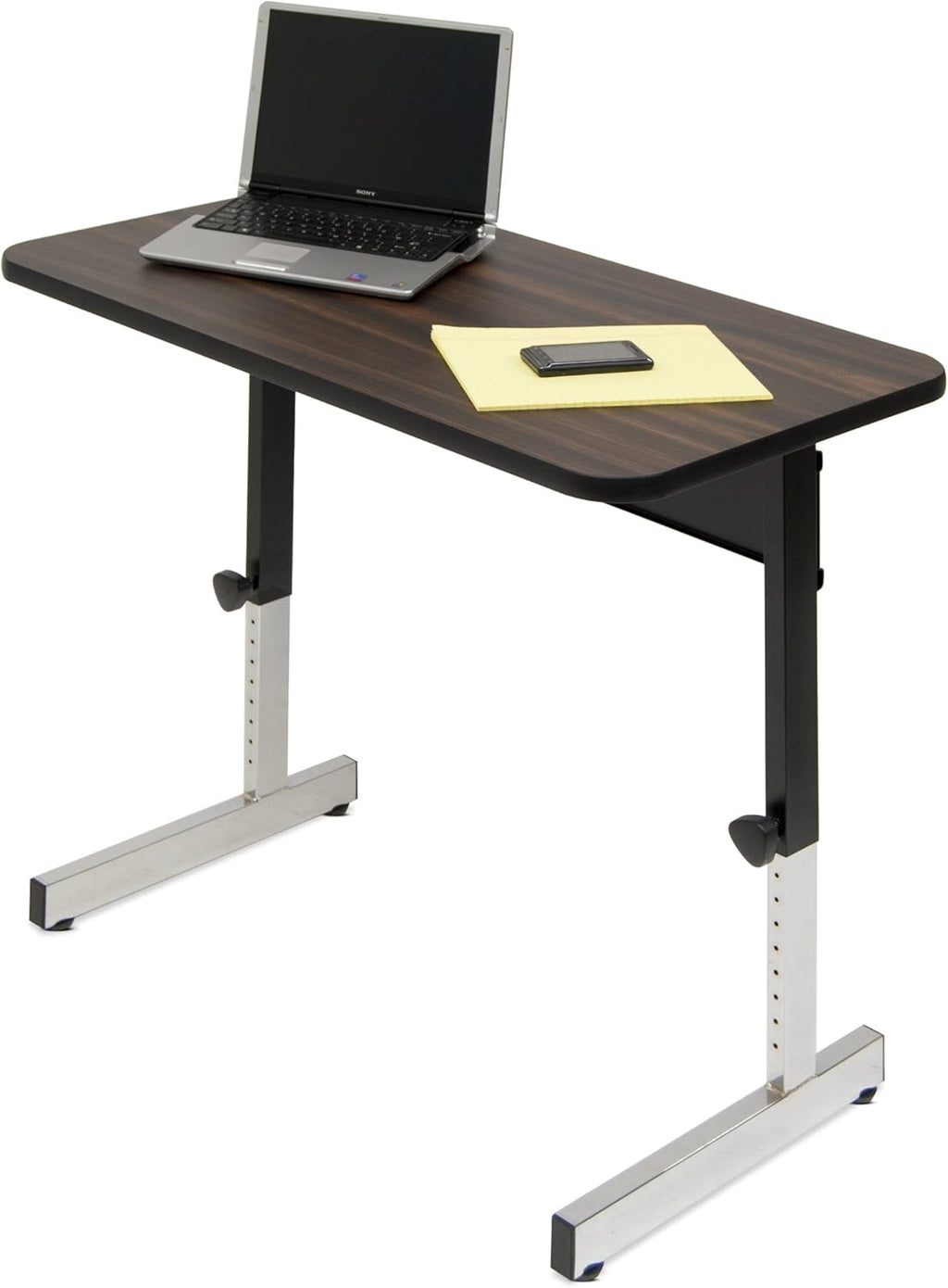 Height Adjustable Black Walnut Top Desk M4347