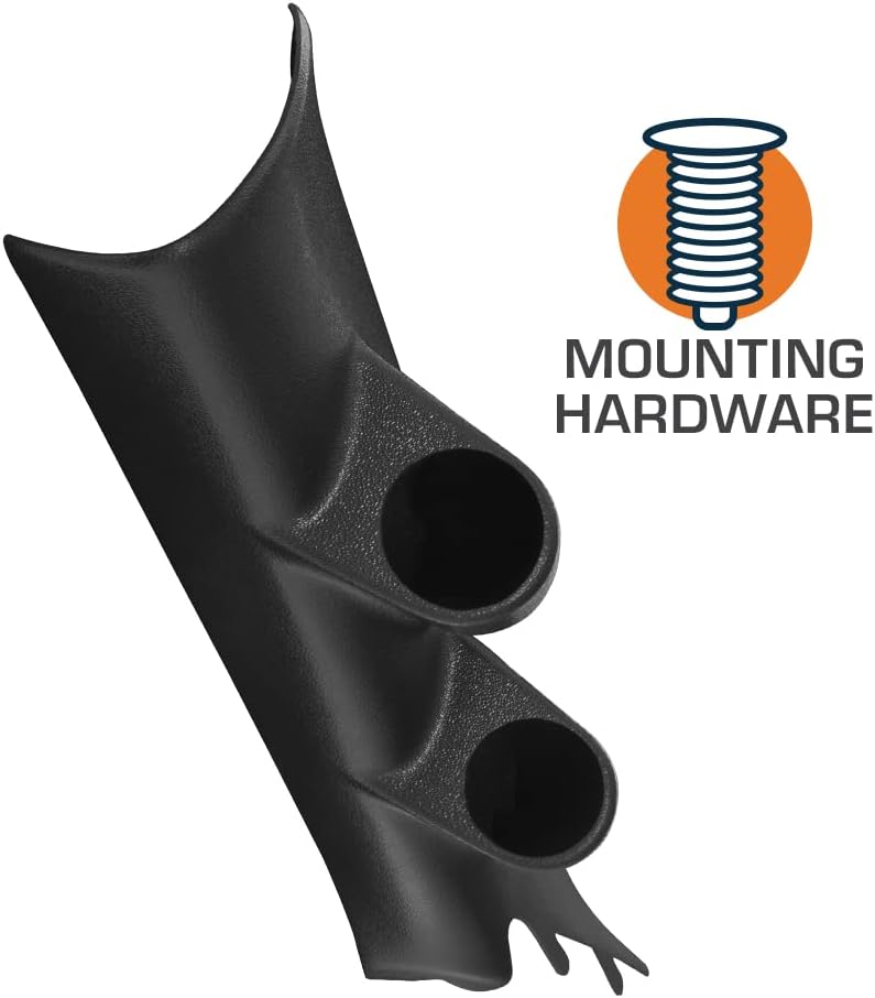 Black Dual Pillar Gauge Pod ABS Plastic Pack of 2 I408335