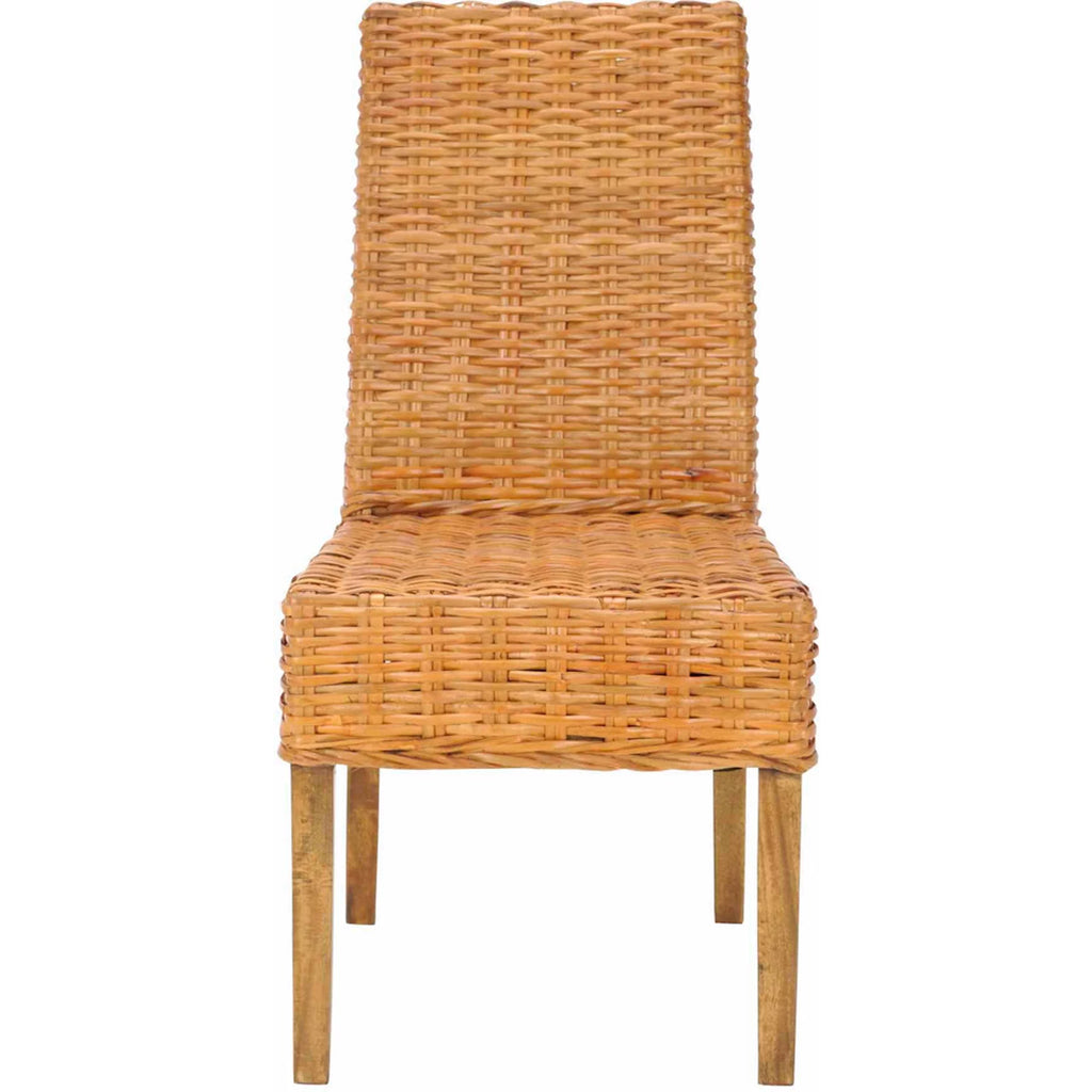 Honey Oak Rattan Side Chair, Set of 2 K1943