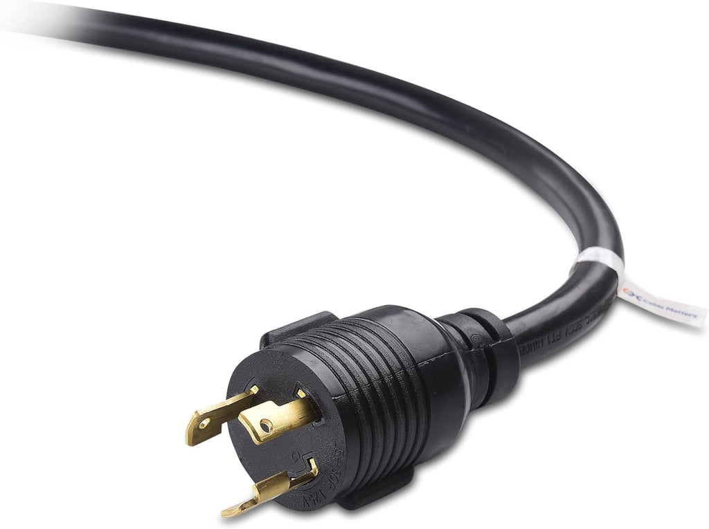 3 Prong 30 Amp Locking Generator Extension Cord 25 ft with Carry Strap T403290