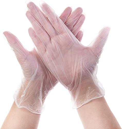 Clear Vinyl Exam Gloves, Extra-Large, Pack of 1000 D7422