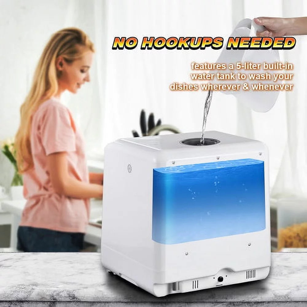 Portable Countertop Dishwasher with Cup and Faucet Adapter M293532