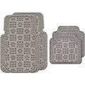 Waterhog Car Mats with Pawprint Pattern Large Medium Gray Set of 4 R598726