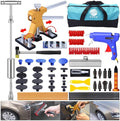 53pcs Paintless Dent Repair Kit with Slide Hammer T-Bar Dent Puller and Adjustable Gold Dent Lifter Puller D978