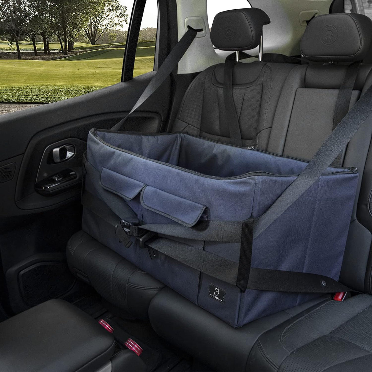 Folding Breathable Dog Booster Car Seat with Carry Bag I34763