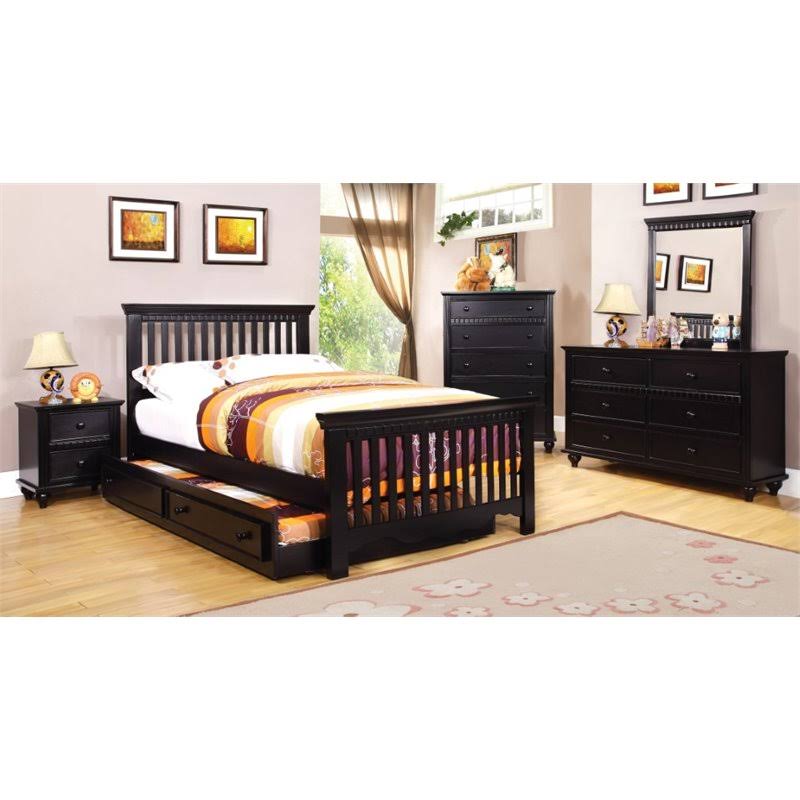 Black Solid Wood Trundle X36024
