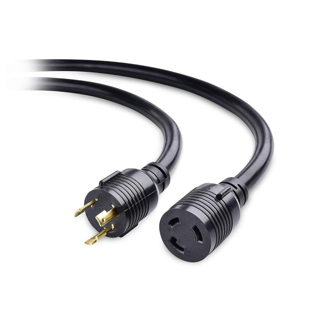 3 Prong 30 Amp Locking Generator Extension Cord 25 ft with Carry Strap T403290