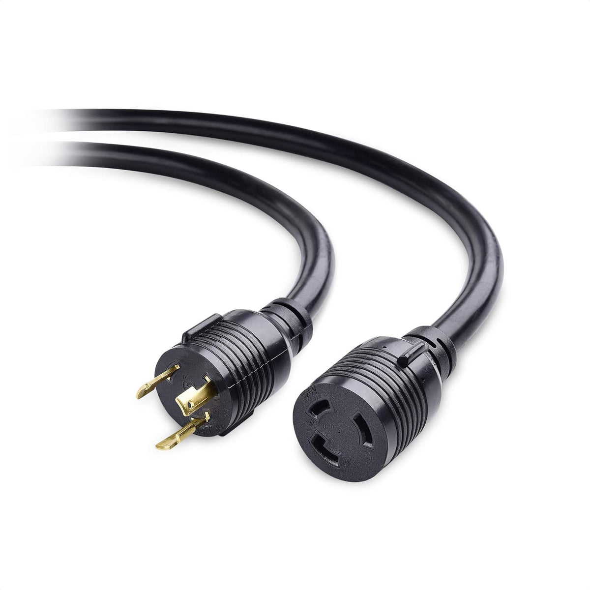 3 Prong 30 Amp Locking Generator Extension Cord 25 ft with Carry Strap T403290