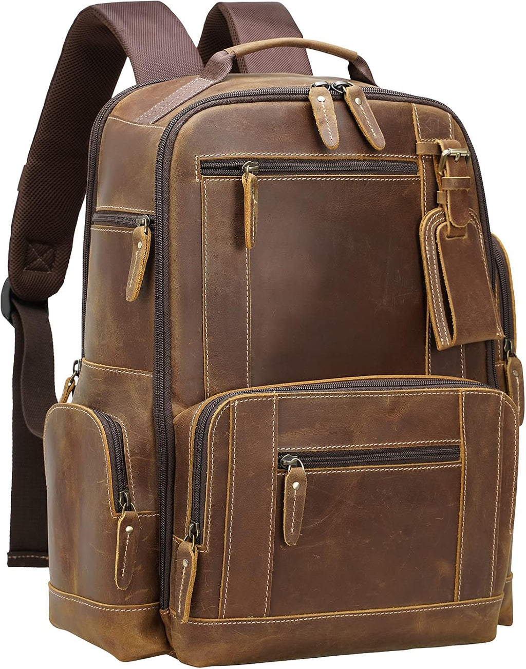 Full Grain Leather 15.6 Laptop Backpack S434358