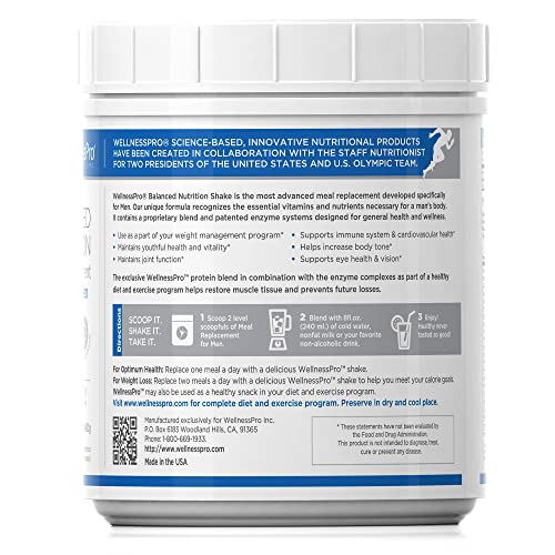 Mens Vanilla Meal Replacement Shake, 15 Servings, Gluten Free E49678
