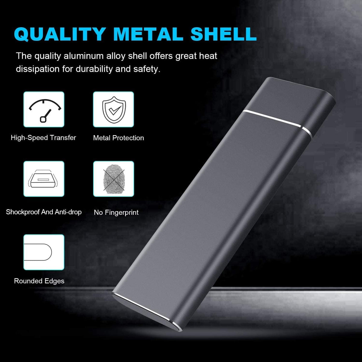 Black 2TB Portable External SSD K4127