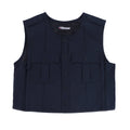 Dark Navy Blue Polyester Cotton Polyester Vest Carrier Y85716