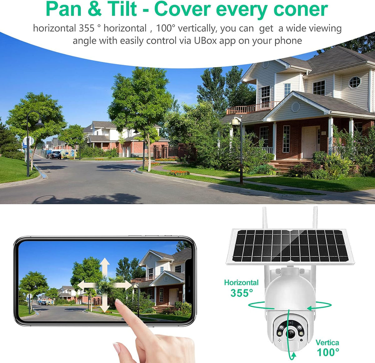 1080P PTZ Security Camera with 14400mAh Battery L81825