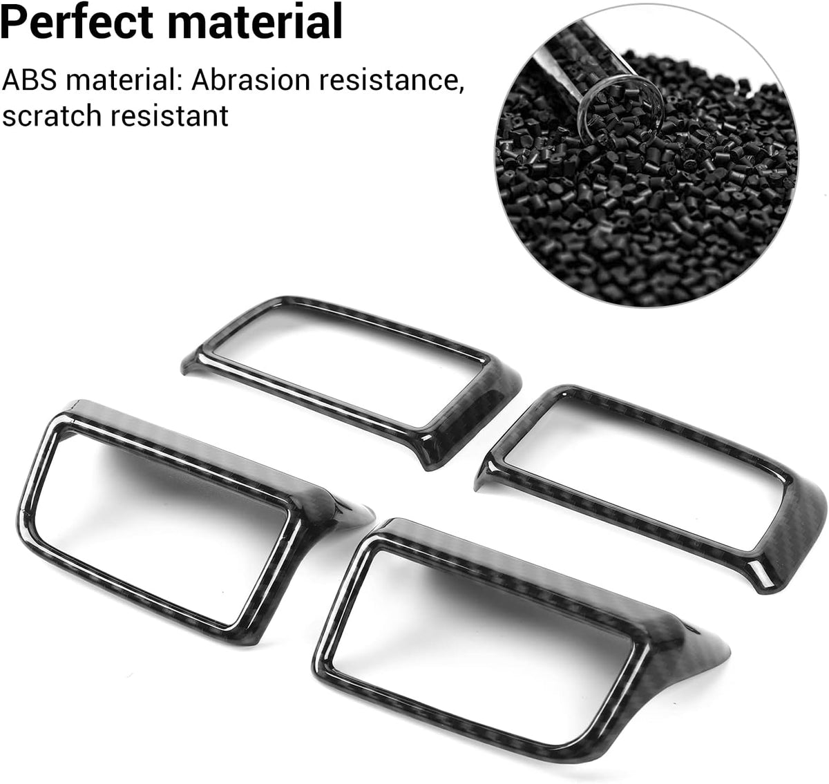 Carbon Fiber Center Console Dashboard Frame Bezel 4PCs F834132