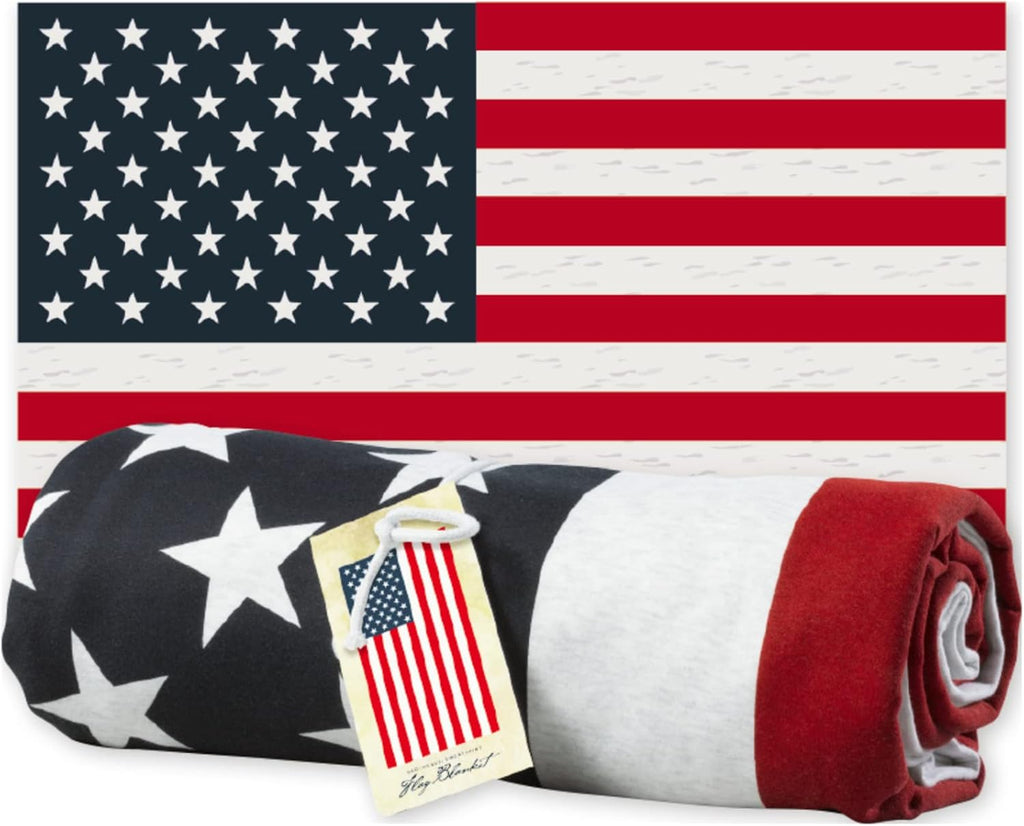 American Flag Red White and Blue Super Soft Lightweight Blanket 54 x 84 P4056