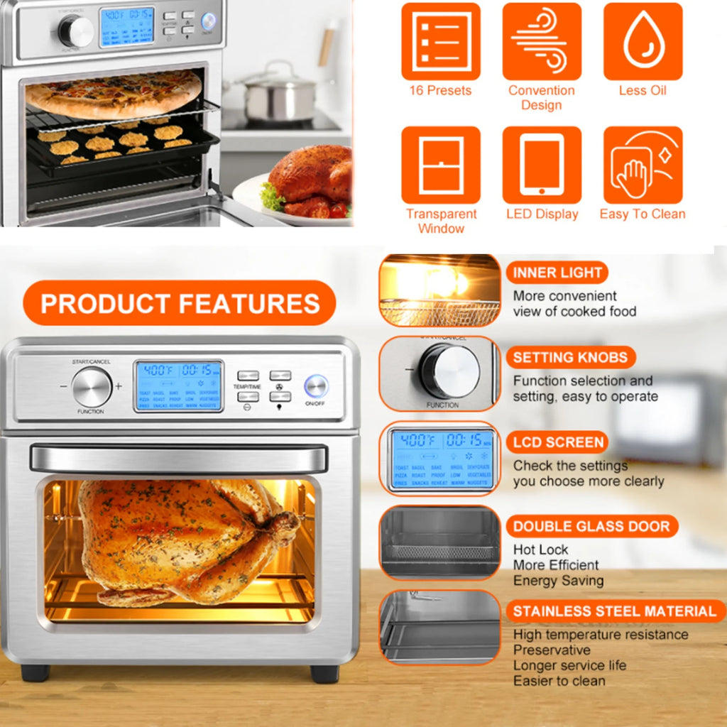 16 in 1 24.5QT Stainless Steel Air Fryer Oven D2952