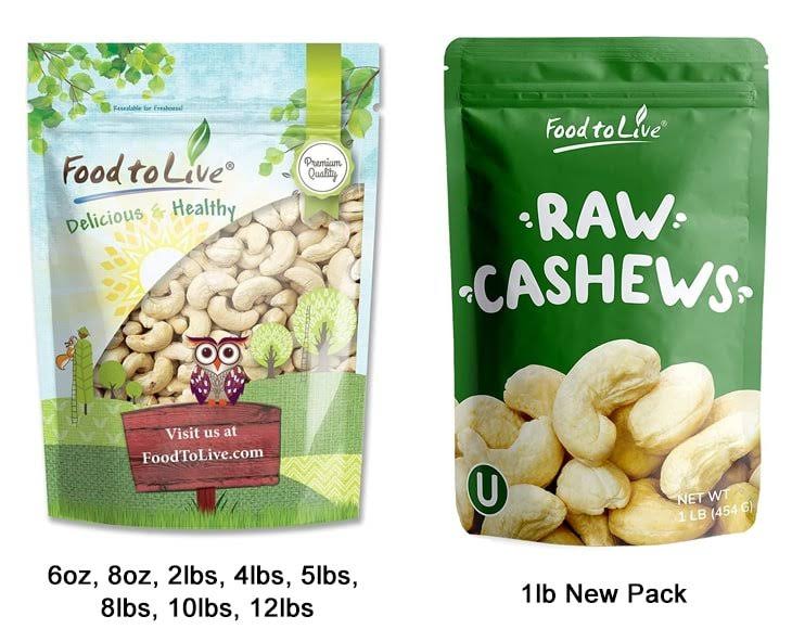 Raw Whole Cashews 18 lbs Q622