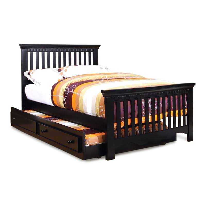 Black Solid Wood Trundle X36024