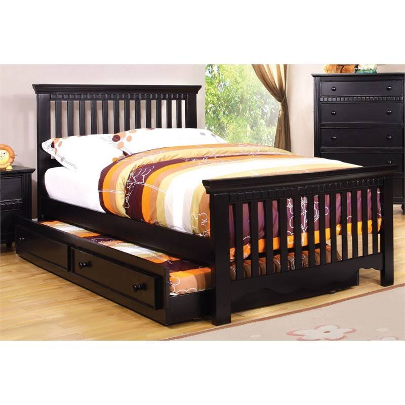 Black Solid Wood Trundle X36024