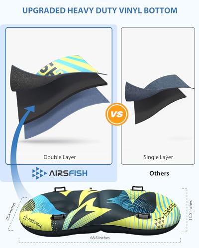 Inflatable Snow Sled with Towable Leash E54308