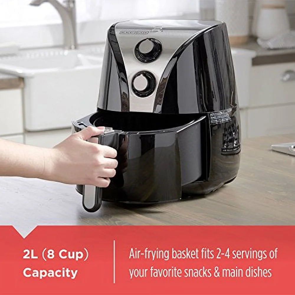 2-Liter Black/Stainless Steel Air Fryer U7063