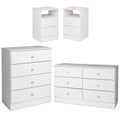 4-Piece Set with 2 Nightstands 4-Drawer Chest & Double Dresser C12344