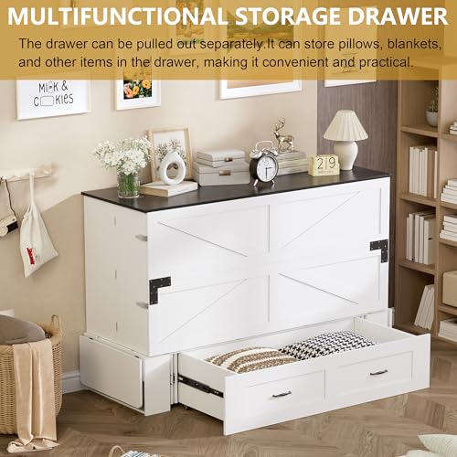 Murphy Bed Queen with Storage & Charging Station B814062