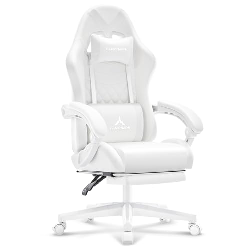 Black Ergonomic Gaming Chair with Footrest J667533