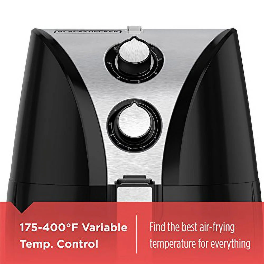 2-Liter Black/Stainless Steel Air Fryer U7063